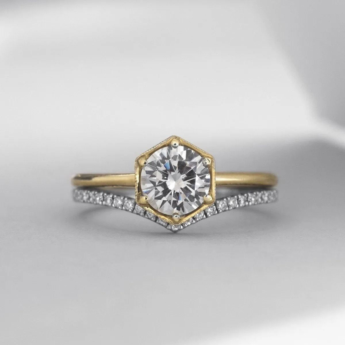 Selene Hexagonal Diamond Ring Mount