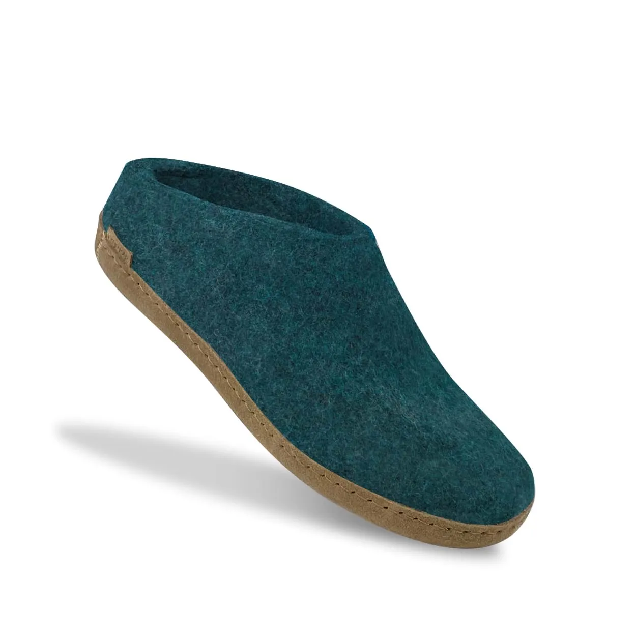 Slip-on with leather sole - Petrol