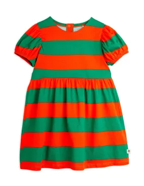 Stripe Puff Sleeve Dress