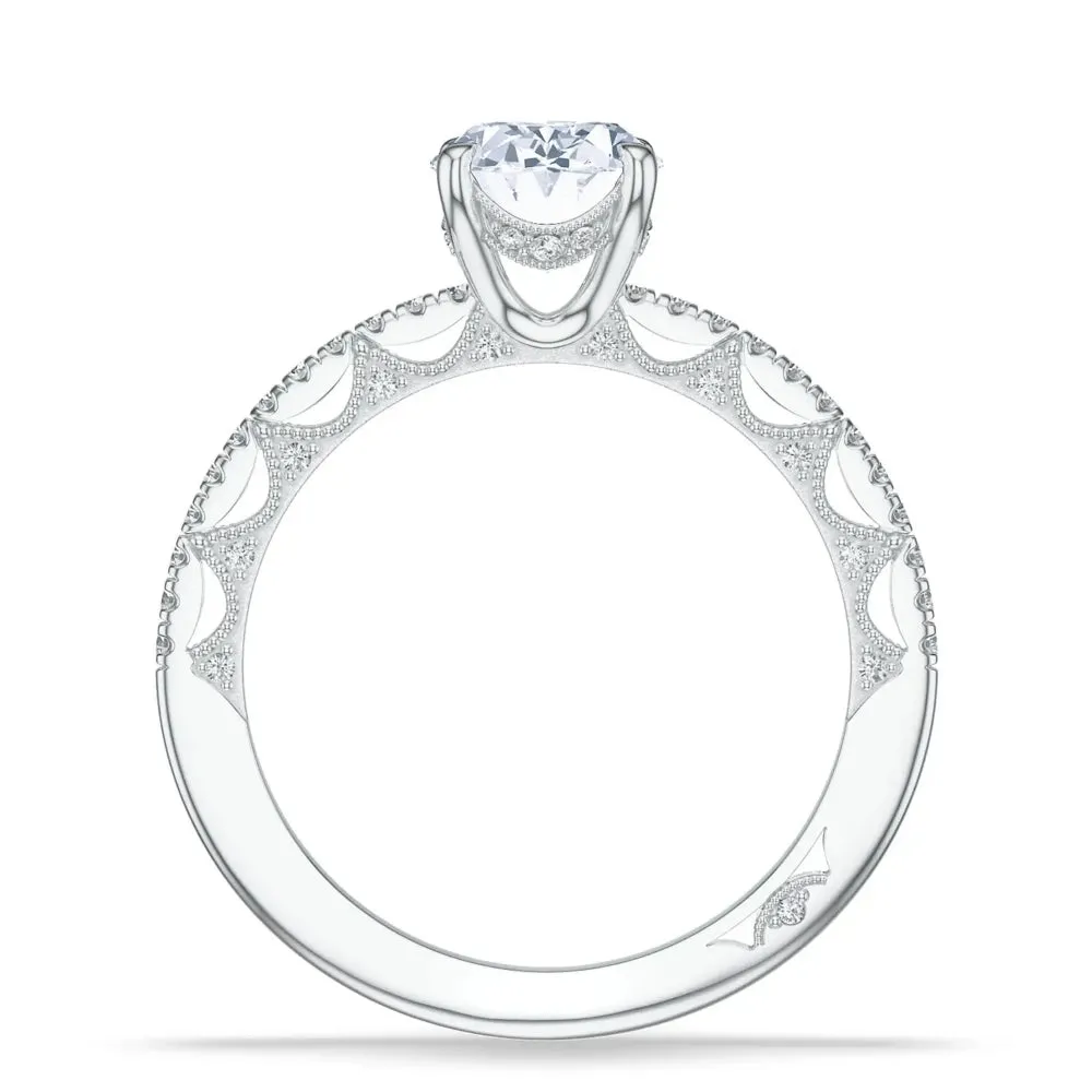 Tacori 18k Lunetta Crescent Oval Solitaire Engagement Ring