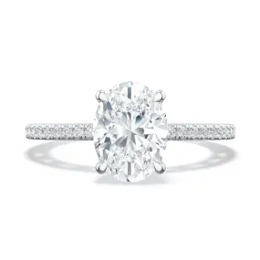 Tacori 18k Lunetta Crescent Oval Solitaire Engagement Ring