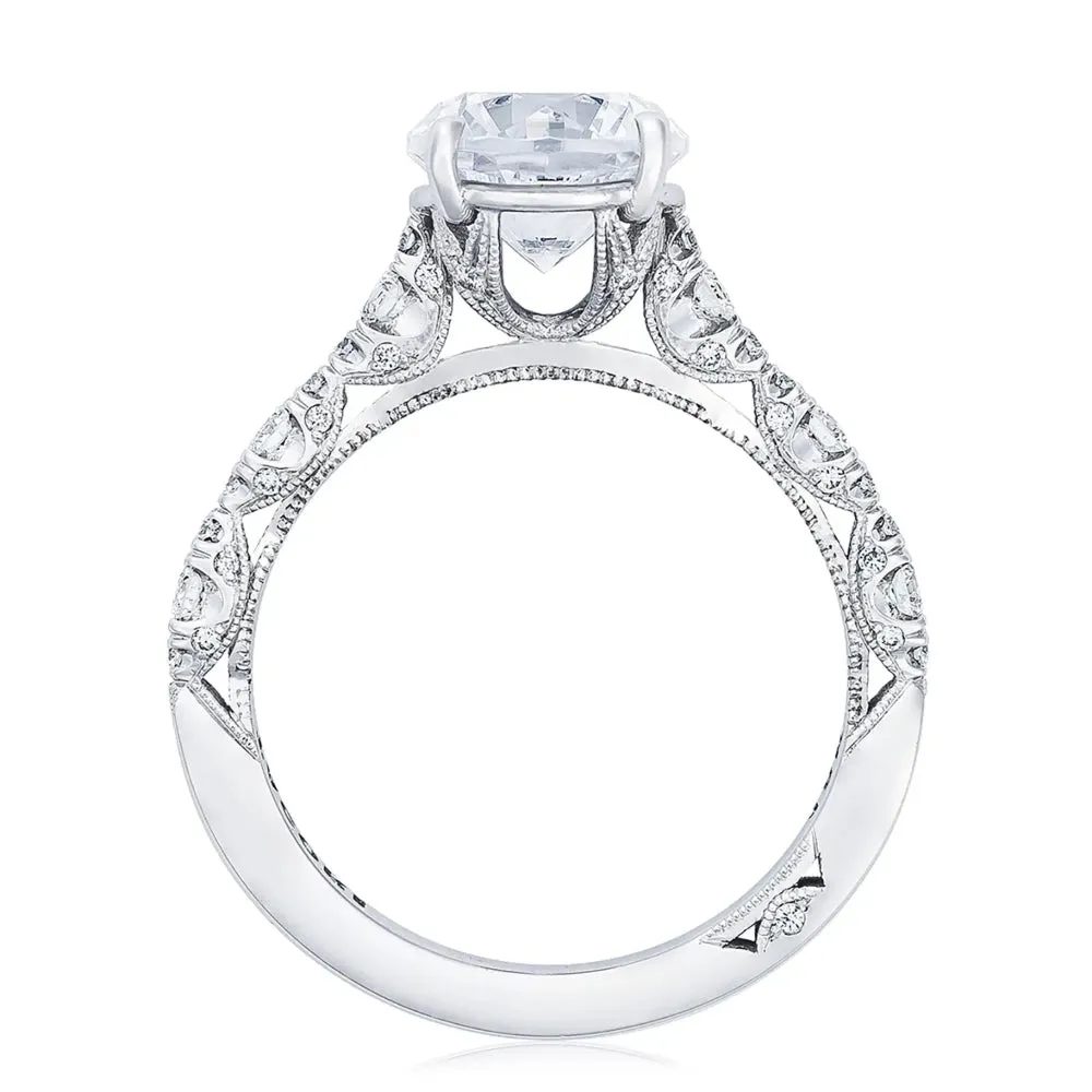 Tacori 18k Petite Crescent Round Solitaire Engagement Ring