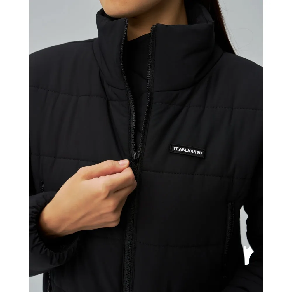 TEAMJOINED JOINED WOMEN CROPPED TECH PADDED JACKET-BLACK