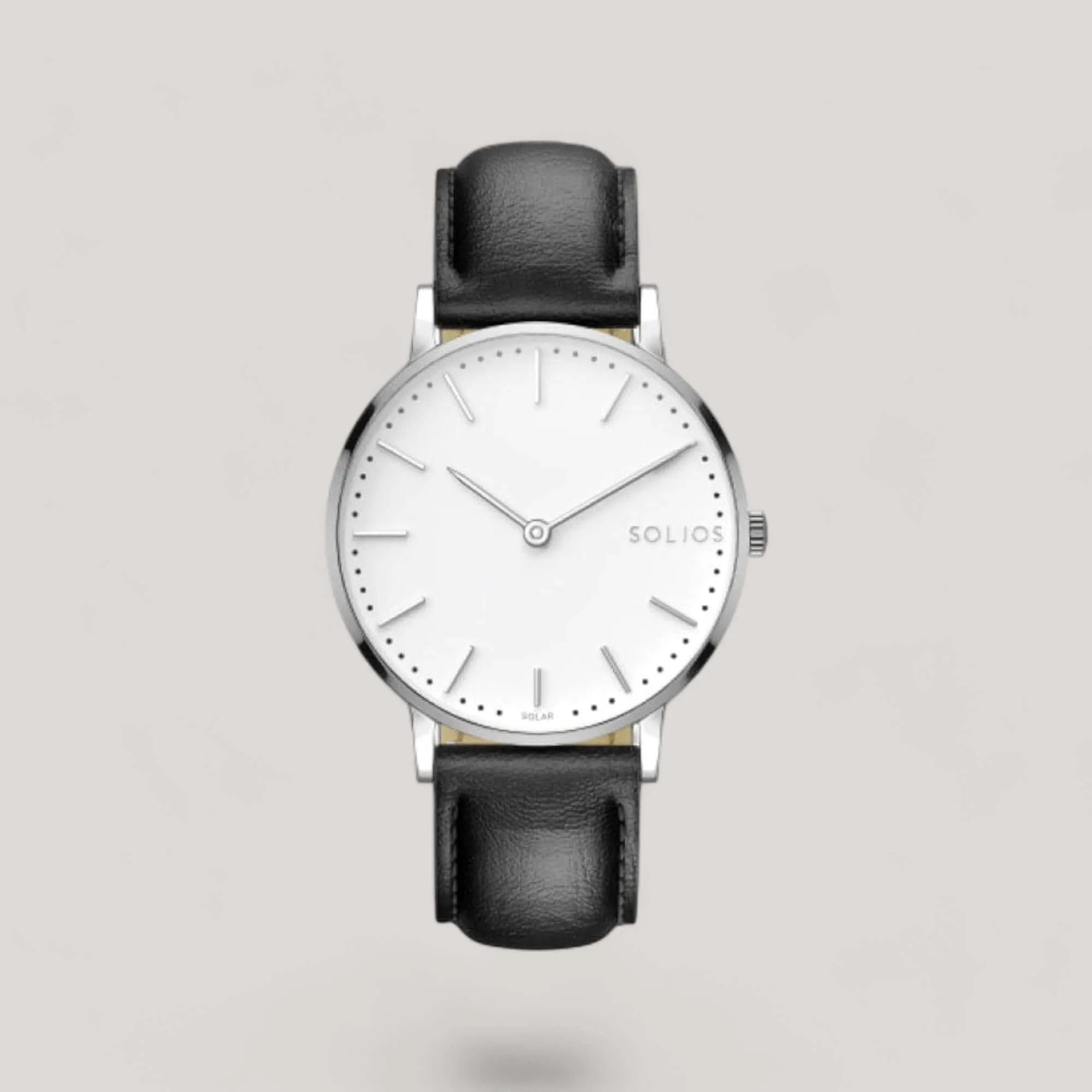 The Solar Classic | White Dial - Silver Case