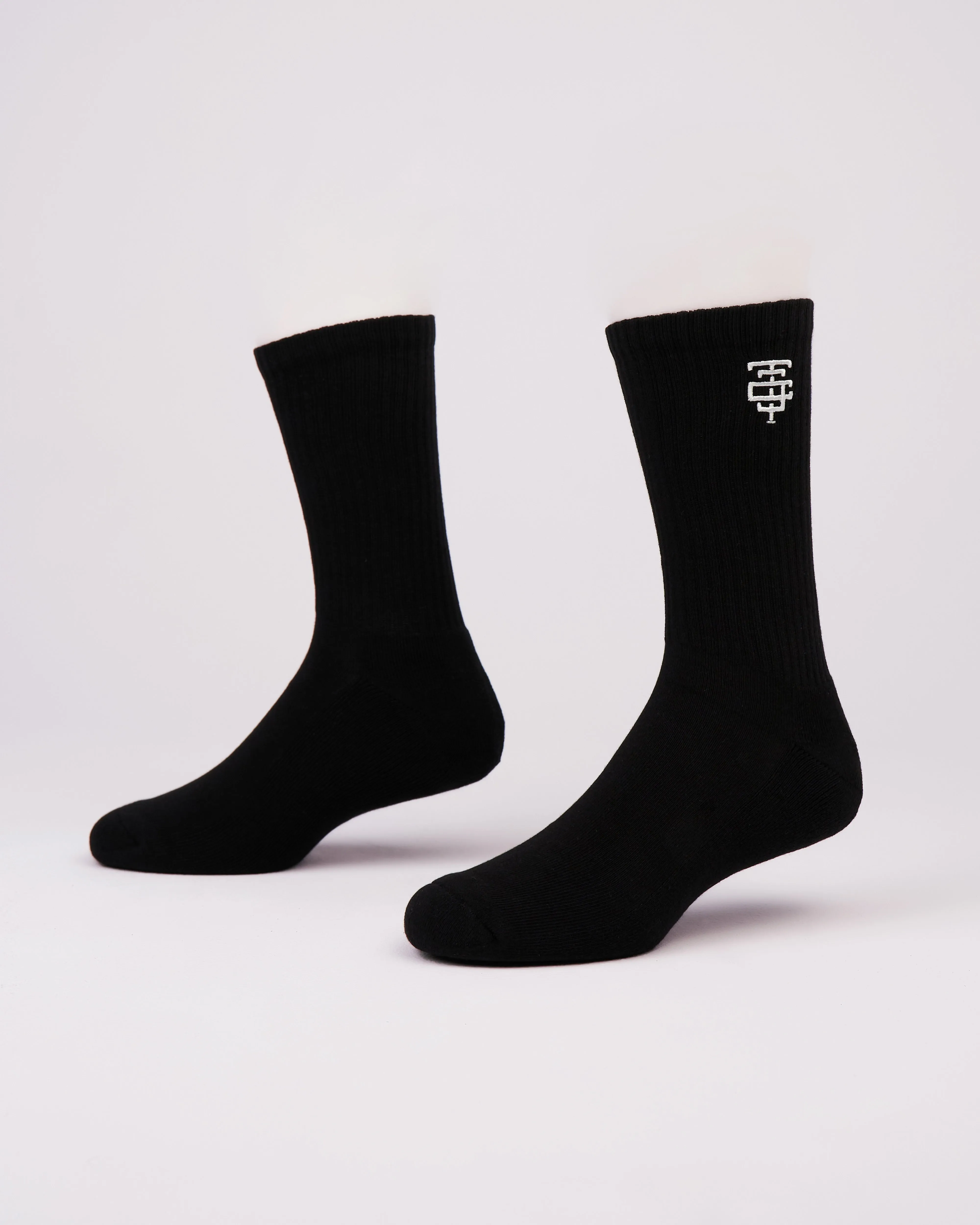 TJTC Embroidery Logo Crew Socks