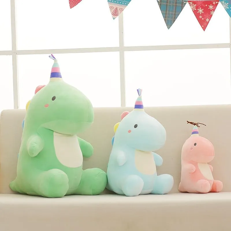 Ultra Soft Lovely Dinosaur Plush Doll Huggable Pink/Blue Stuffed Dino Toy Kids Huggable Animals Plush Toy 30/40/50cm