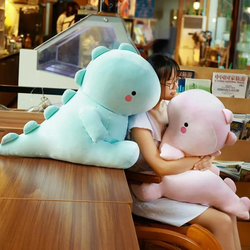 Ultra Soft Lovely Dinosaur Plush Doll Huggable Pink/Blue Stuffed Dino Toy Kids Huggable Animals Plush Toy 30/40/50cm