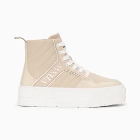 'Vanessa Wu' Beige Madeline Platform High Top Trainer