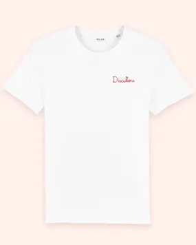 White Organic Cotton T-Shirt | Discultons