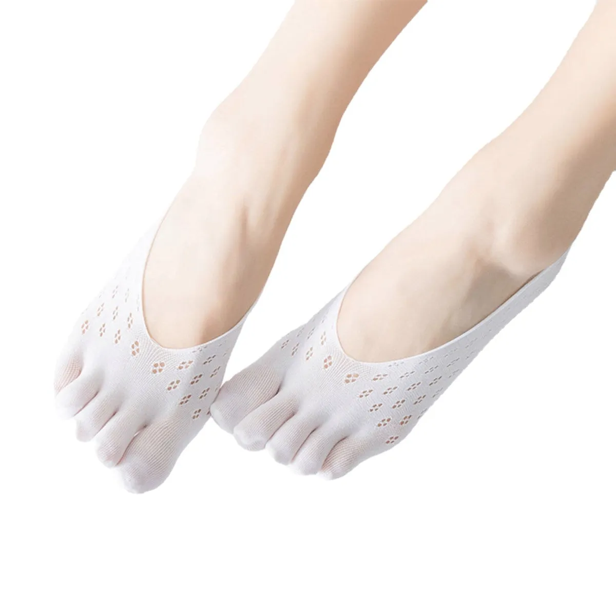 Women's Invisible Shallow Mesh Breathable Quick-drying Five-toed Boat Socks Yoga Socks