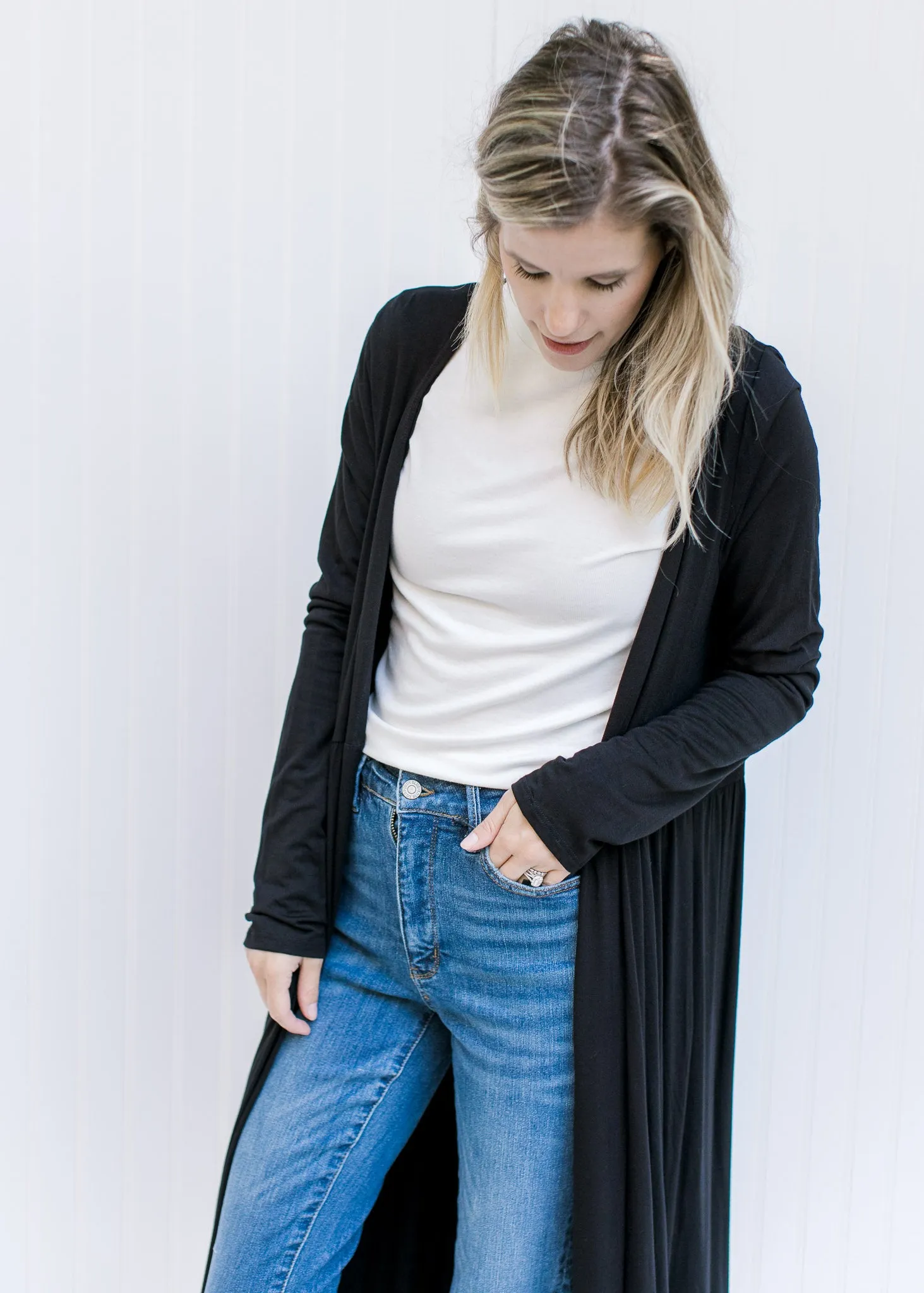 X Black Bamboo Maxi Cardigan