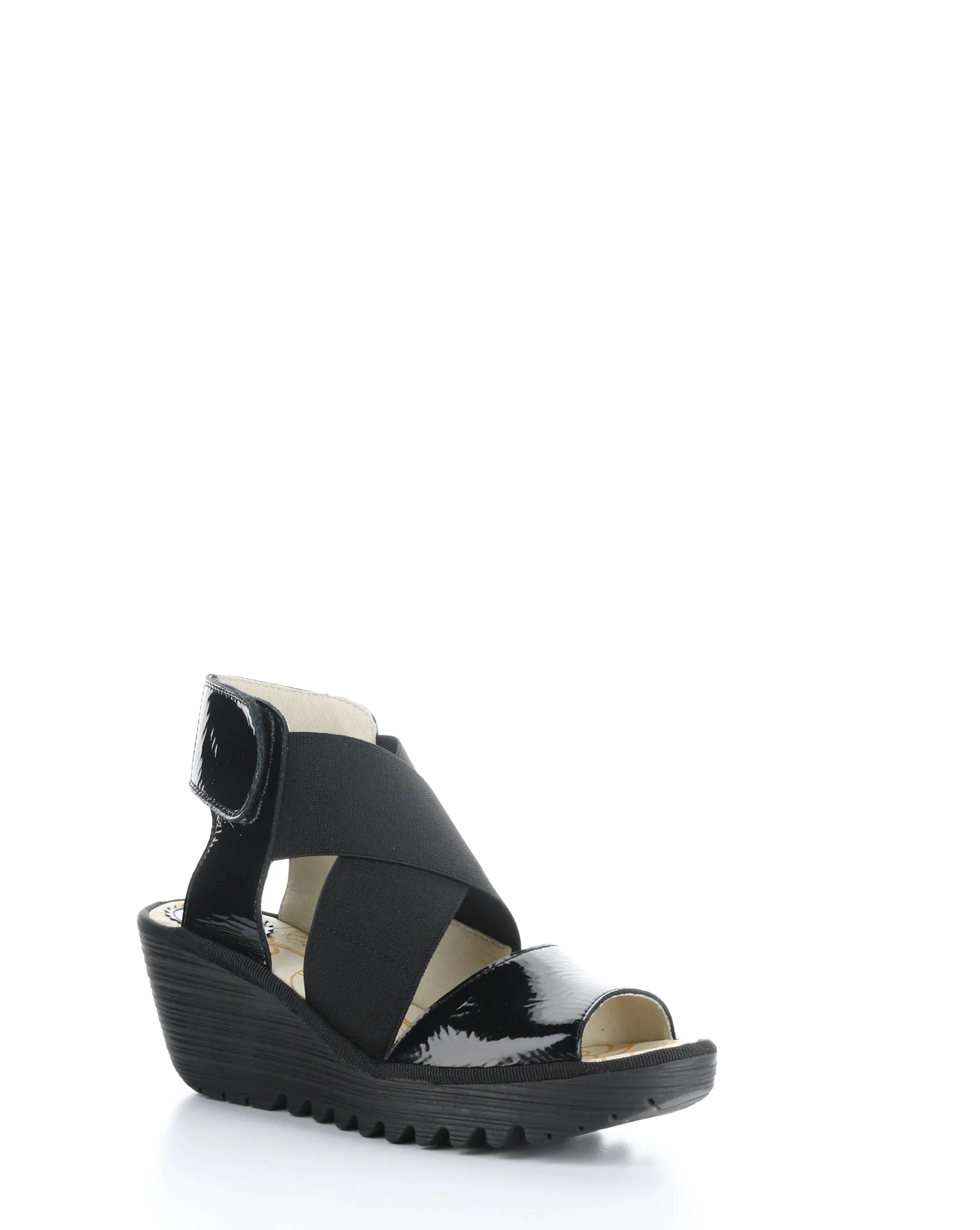 YUBA385FLY 011 BLACK Elasticated Sandals